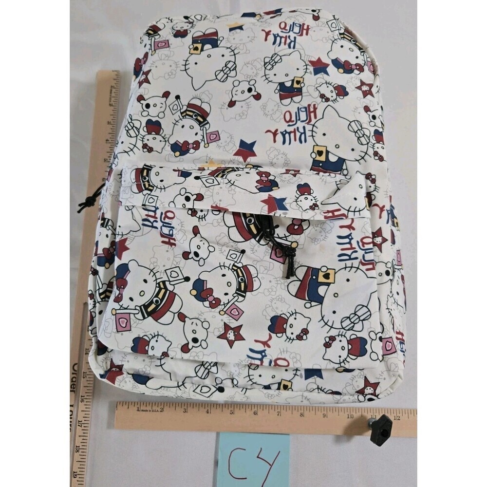 Hello Kitty Cute Printed Graffiti Schoolgirl Bags Large Capacity Backpack - Picture 4 of 10
